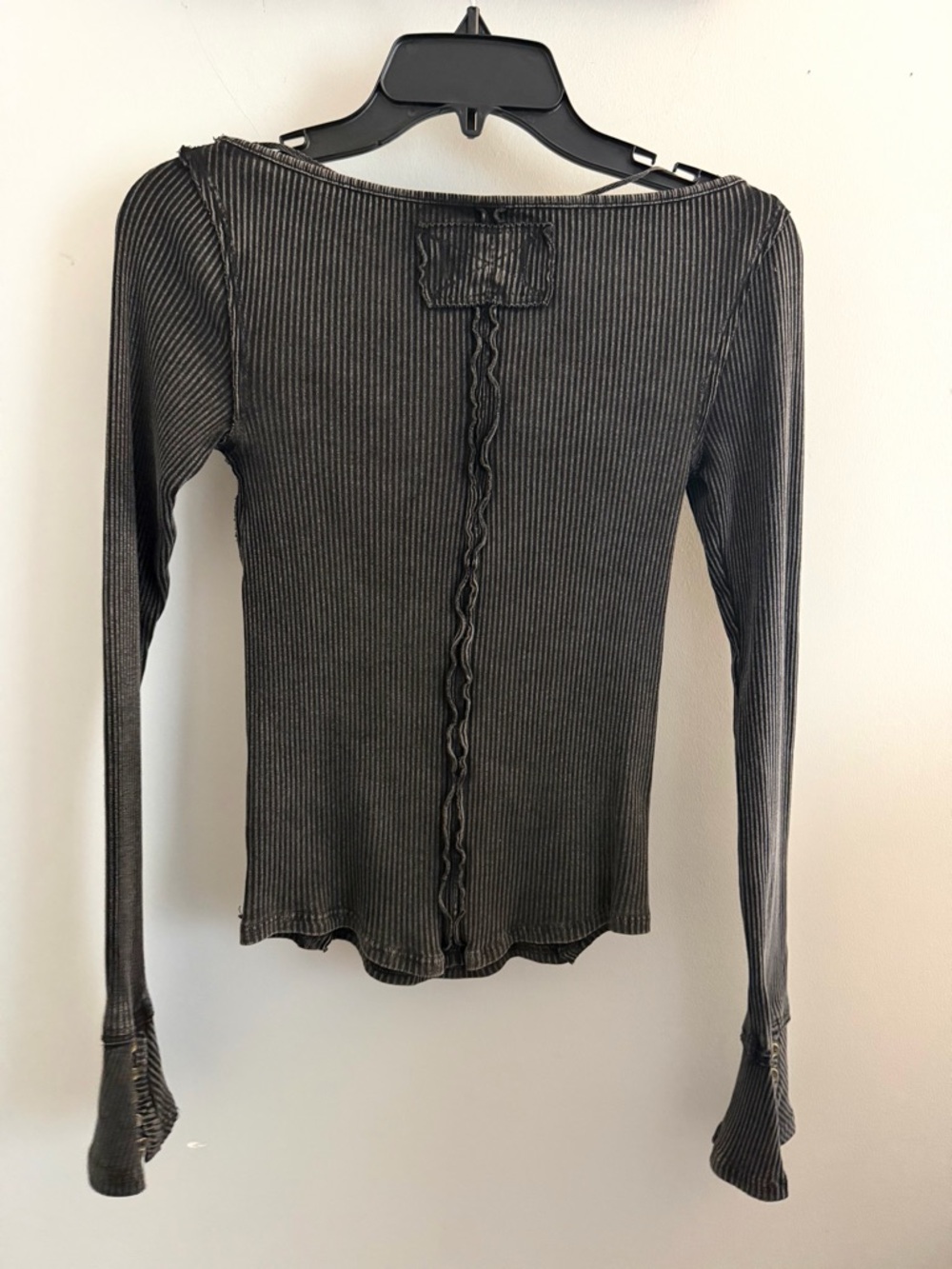 FREE PEOPLE We The Free Soul Sister Ribbed Top Black NWT Size XS - Picture 4 of 16